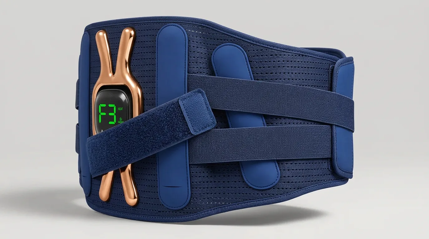 Close-up of the Triple Method Back Massager dual pull straps and adjustment hardware