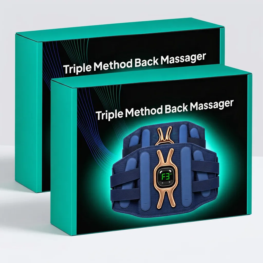 Two Triple Method Back Massager boxes — the 3x Triple Method Back Massager bundle